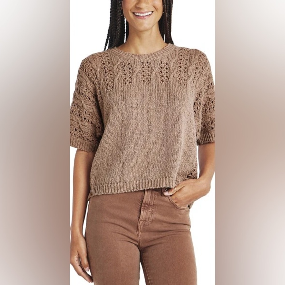 Splendid Mason Short Sleeve Sweater in Macchiato